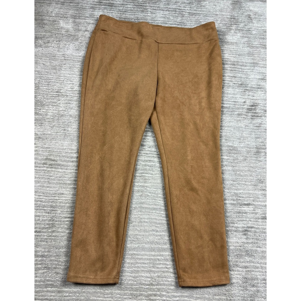 The Pioneer‎ Woman Leggings Womens XL Brown Faux Suede Pull On Tapered 7375541PW